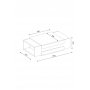 HANAH HOME Sto za dnevnu sobu Nora White Walnut - slika 4