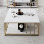 HANAH HOME Sto za dnevnu sobu Zenn White Gold - slika 3