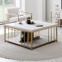 HANAH HOME Sto za dnevnu sobu Zenn White Gold - slika 4