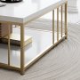 HANAH HOME Sto za dnevnu sobu Zenn White Gold - slika 5