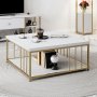 HANAH HOME Sto za dnevnu sobu Zenn White Gold - slika 2