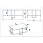 HANAH HOME Sto za dnevnu sobu Polka White - slika 5