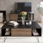 HANAH HOME Sto za dnevnu sobu Mistico Black Walnut - slika 3