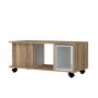 HANAH HOME Sto za dnevnu sobu Sadem White Walnut - slika 1
