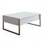 HANAH HOME Sto za dnevnu sobu Luxe White Gold - slika 1