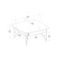 HANAH HOME Sto za dnevnu sobu Asens 90 Beige - slika 2