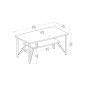 HANAH HOME Sto za dnevnu sobu Asens 50 Atlantic Pine - slika 2
