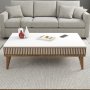HANAH HOME Sto za dnevnu sobu Milan Walnut White - slika 1