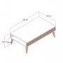 HANAH HOME Sto za dnevnu sobu Milan Walnut White - slika 3