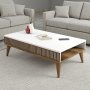 HANAH HOME Sto za dnevnu sobu Milan Walnut White - slika 2