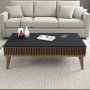 HANAH HOME Sto za dnevnu sobu Milan Walnut Anthracite - slika 1