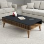 HANAH HOME Sto za dnevnu sobu Milan Walnut Anthracite - slika 2