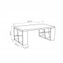HANAH HOME Sto za dnevnu sobu Honey White Light Oak - slika 3