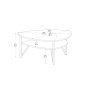 HANAH HOME Sto za dnevnu sobu Lonnes Atlantic Pine - slika 5