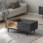 HANAH HOME Sto za dnevnu sobu Naturel Anthracite - slika 3