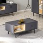 HANAH HOME Sto za dnevnu sobu Naturel Anthracite - slika 2