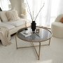 HANAH HOME Sto za dnevnu sobu Gold Sun S404F Gold Fume - slika 4