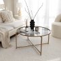 HANAH HOME Sto za dnevnu sobu Gold Sun S404F Gold Fume - slika 2