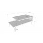 HANAH HOME Sto za dnevnu sobu Loire Anthracite - slika 3