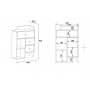 HANAH HOME Komoda Star White - slika 5