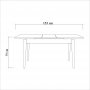 HANAH HOME Trpezarijski sto Oliver Open Barok, Black - slika 5