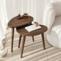 HANAH HOME Sto za dnevnu sobu Sweet Walnut (2 dela) - slika 1
