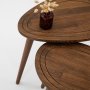 HANAH HOME Sto za dnevnu sobu Sweet Walnut (2 dela) - slika 5
