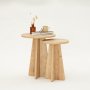HANAH HOME Sto za dnevnu sobu Mushroom Sapphire Oak (2 dela) - slika 4