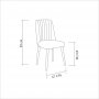 HANAH HOME Stolica Vina Sandalye Anthracite Walnut - slika 3