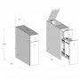 HANAH HOME Kupatilski ormarić Smart White - slika 5