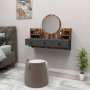 HANAH HOME Polina Light Walnut Anthracite - slika 1