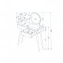 HANAH HOME Gutty Light Walnut White - slika 5