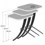 HANAH HOME Pomoćni stočić Pion Walnut - slika 4