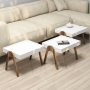 HANAH HOME Pomoćni stočić Roma Walnut White - slika 2