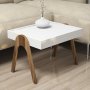 HANAH HOME Pomoćni stočić Roma Walnut White - slika 3