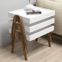 HANAH HOME Pomoćni stočić Roma Walnut White - slika 1
