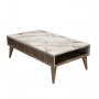 HANAH HOME Sto za dnevnu sobu Milan Walnut White Marble 2 - slika 3