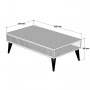 HANAH HOME Sto za dnevnu sobu Milan Walnut White Marble 2 - slika 4