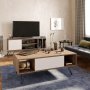 HANAH HOME Sto za dnevnu sobu Mistico Walnut White 2 - slika 5