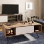HANAH HOME Sto za dnevnu sobu Mistico Walnut White 2 - slika 1