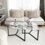 HANAH HOME Sto za dnevnu sobu Bellisimo Black (2 kom) - slika 2