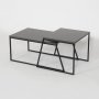 HANAH HOME Sto za dnevnu sobu Pal Orta Sehpa Anthracite (2 komada) - slika 3