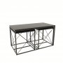 HANAH HOME Sto za dnevnu sobu Defne Anthracite (3 komada) - slika 1