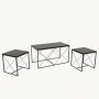 HANAH HOME Sto za dnevnu sobu Defne Anthracite (3 komada) - slika 3