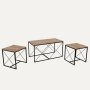 HANAH HOME Sto za dnevnu sobu Defne Atlantic Pine (3 komada) - slika 1