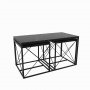 HANAH HOME Sto za dnevnu sobu Defne Black Marble (3 kom) - slika 1