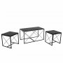 HANAH HOME Sto za dnevnu sobu Defne Black Marble (3 kom) - slika 2