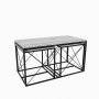 HANAH HOME Sto za dnevnu sobu Defne Light Grey (3 kom) - slika 1