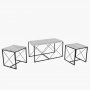 HANAH HOME Sto za dnevnu sobu Defne Light Grey (3 kom) - slika 2