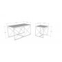 HANAH HOME Sto za dnevnu sobu Defne Light Grey (3 kom) - slika 3